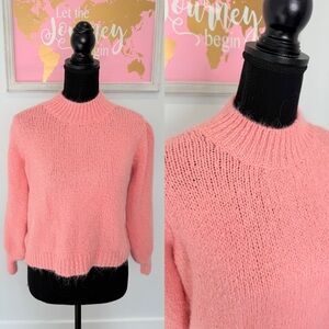 MNG Crop Bubble Sleeve Knit Sweater (XS)